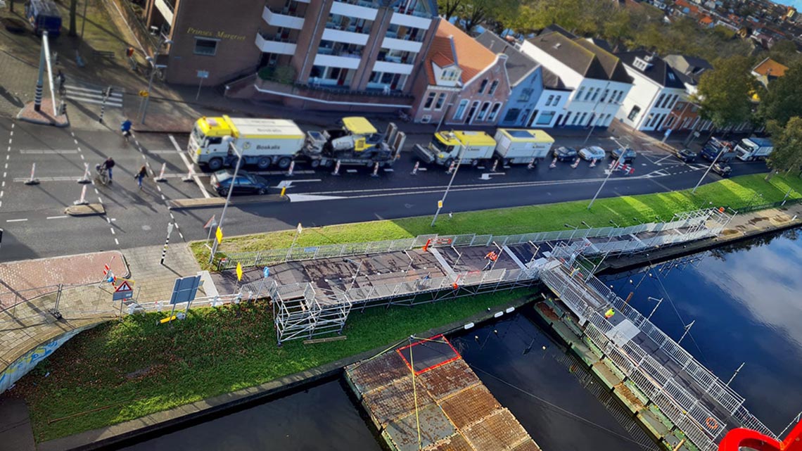 noodbrug ponton-constructie