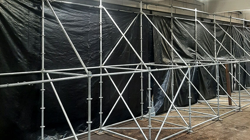 tijdelijke constructie asbestverwijdering