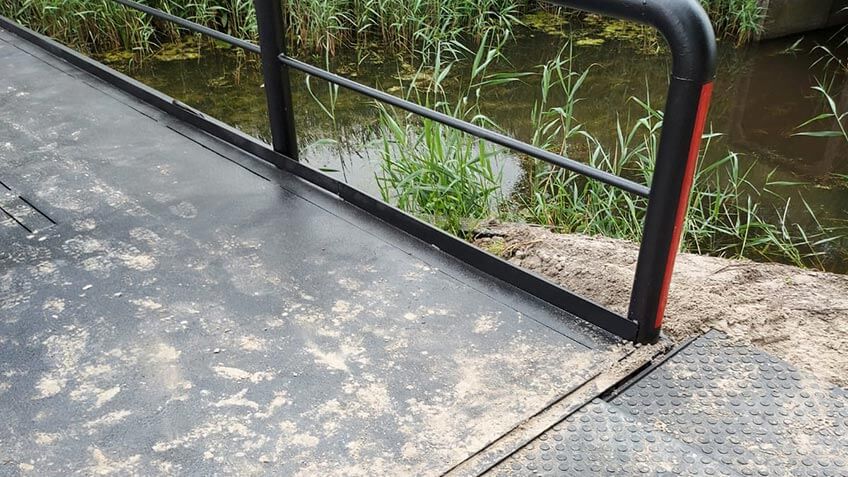 tijdelijk fietspad over brug