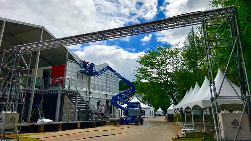 tijdelijke kabelbrug