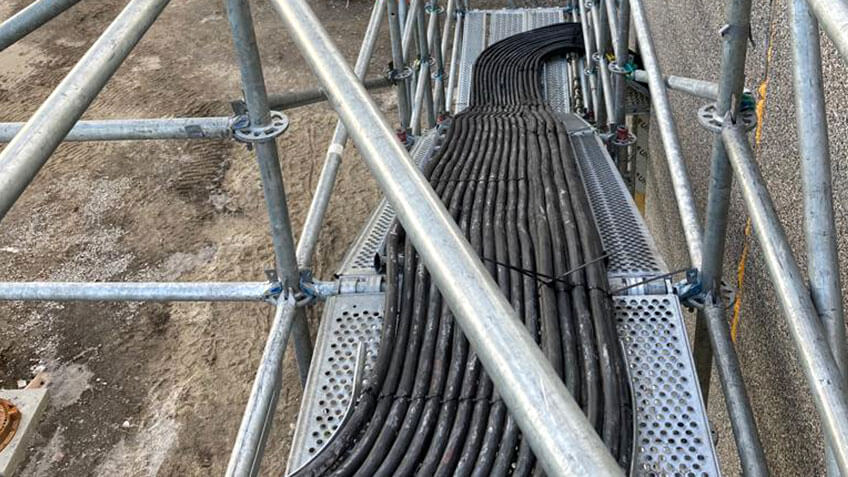 leiding bouwterrein tijdelijke leidingbrug huren