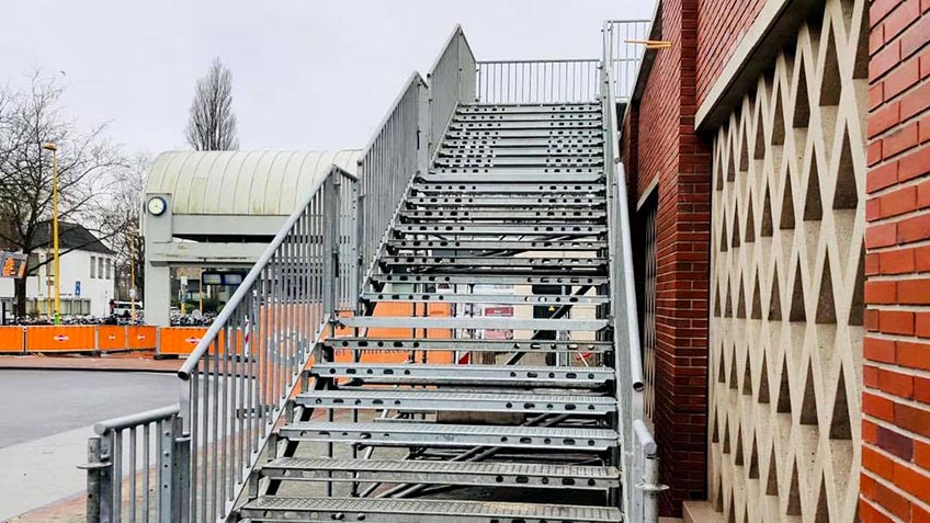 tijdelijke trap bouwwerkzaamheden