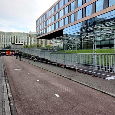Tijdelijke rolstoeltoegankelijke entree Amsterdam