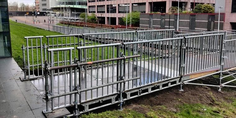 Tijdelijke rolstoeltoegankelijke entree Amsterdam