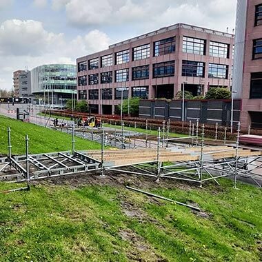 Tijdelijke rolstoeltoegankelijke entree Amsterdam