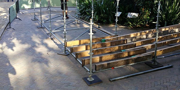 opbouw tijdelijke hellingbaan artis