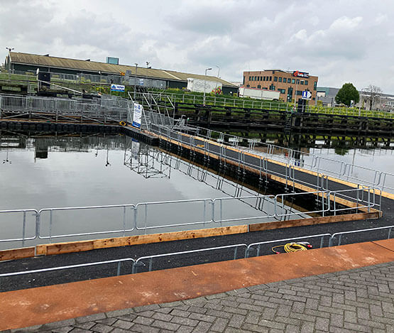 spooldersluis tijdelijke fiets en wandelbrug