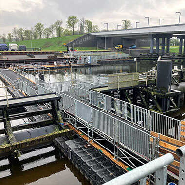 tijdelijke fiets-en wandelbrug spooldersluis